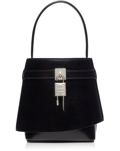 Givenchy Lock-detailed Leather Bucket Bag - Black