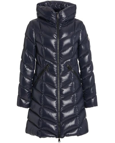 Moncler Marus Hooded Long Down Puffer Coat - Blue