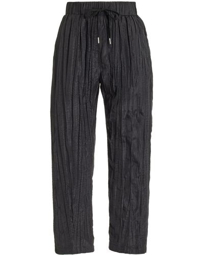 Third Form Rolling Wave Crinkled Straight-leg Trousers - Black