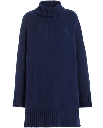 FAVORITE DAUGHTER The St. James Knit Wool-cashmere Mini Dress - Blue