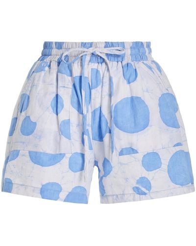Busayo Tolade Cotton Shorts - Blue