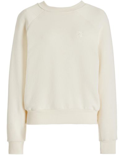 ÉTERNE Raglan Cotton Modal Sweatshirt - White