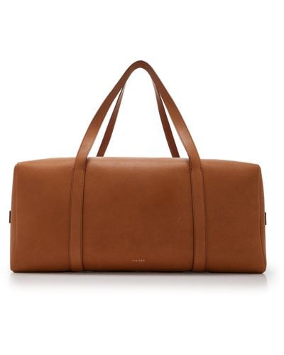 The Row Gio Leather Duffle Bag - Natural