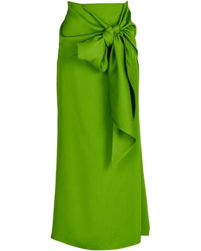 Silvia Tcherassi Trento Knotted Midi Skirt - Green