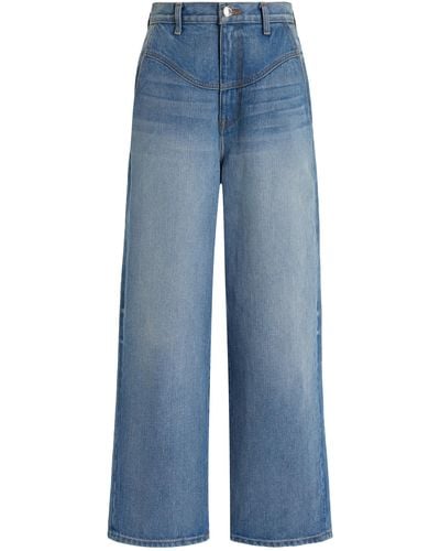 Brandon Maxwell Olivia High-waisted Wide-leg Jeans - Blue