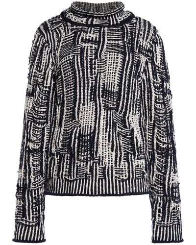 Bottega Veneta Cotton Intrecciato-knit Sweater - Black