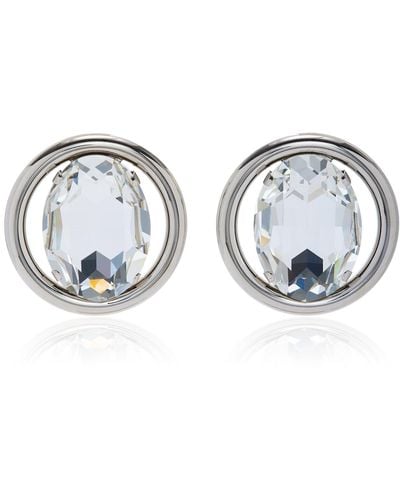 Alessandra Rich Silver-tone Crystal Earrings - Metallic