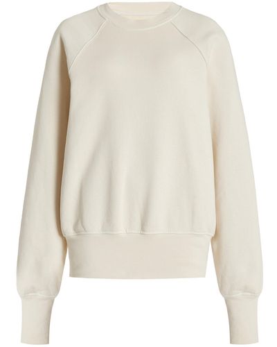 Les Tien Linda Classic Raglan-sleeve Cotton Sweatshirt - White