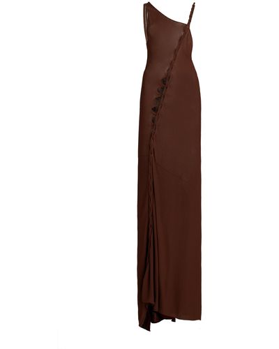 AYA MUSE Birch Asymmetric Maxi Dress - Brown