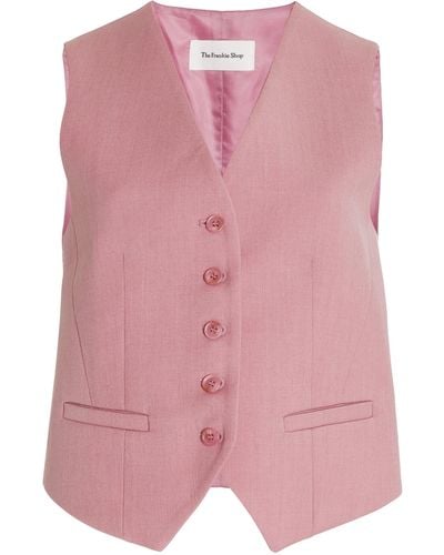 Frankie Shop Gelso Woven Waistcoat - Pink