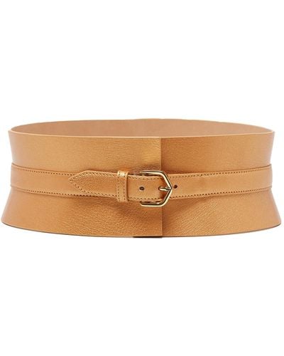 Alaïa Neo Leather Bustier Belt - Brown