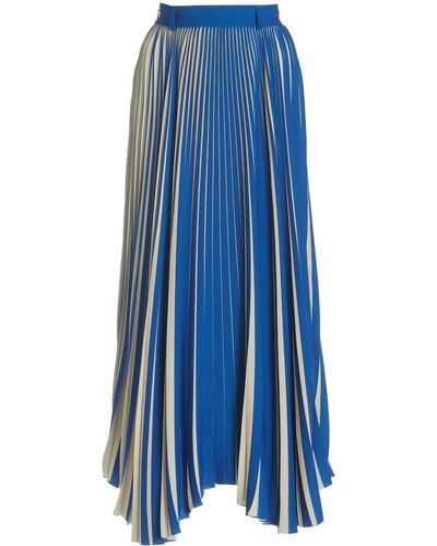 Thebe Magugu Sun-ray Pleated Midi Skirt - Blue
