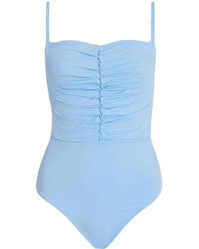 Moré Noir Blair Ruched One-piece Swimsuit - Blue