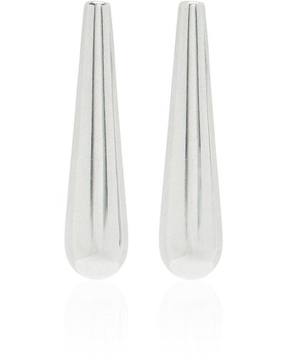 Ben-Amun Silver-plated Teardrop Earrings - White