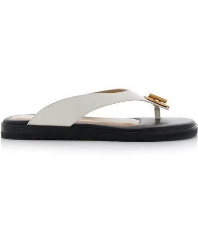Jonathan Simkhai Asher Leather Thong Sandals - White