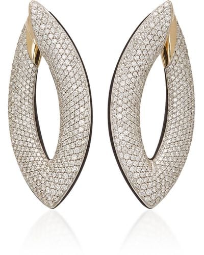 Vhernier 18k White Gold Doppiosenso Earrings