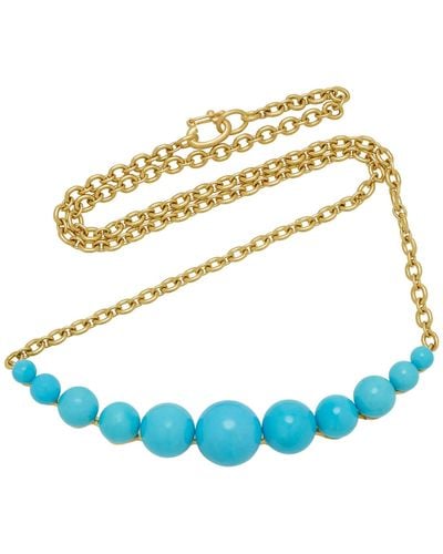 Irene Neuwirth 18k Gold And Turquoise Necklace - Metallic