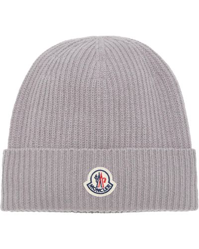 Moncler Wool-cashmere Beanie - Gray