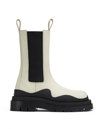 Bottega Veneta The Tire Leather Boots - White