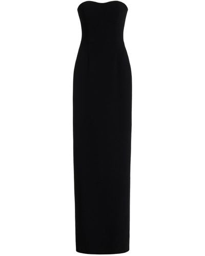 Sergio Hudson Wool Column Gown - Black
