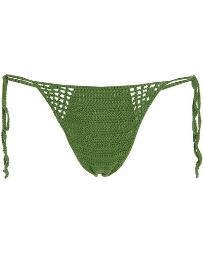 Cult Gaia Liliana Crochet Bikini Bottom - Green