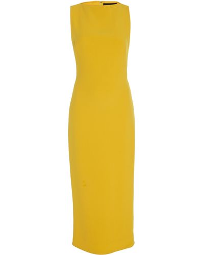 Brandon Maxwell Midi Sheath Dress - Yellow