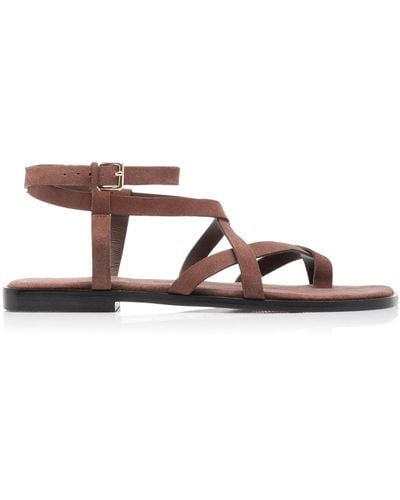 A.Emery Evia Suede Sandals - Brown
