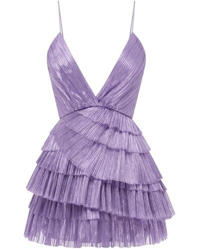 Alice McCALL Don't Be Shy Pleated Shell Dress - Purple