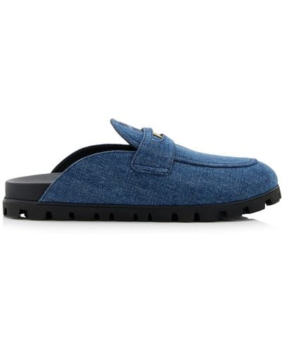 Miu Miu Denim Loafers - Blue