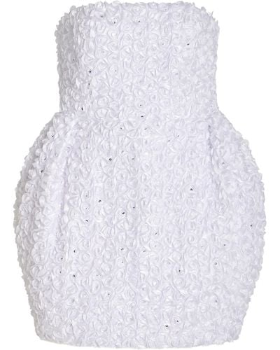 ROTATE BIRGER CHRISTENSEN 3d-flower Mini Dress - White
