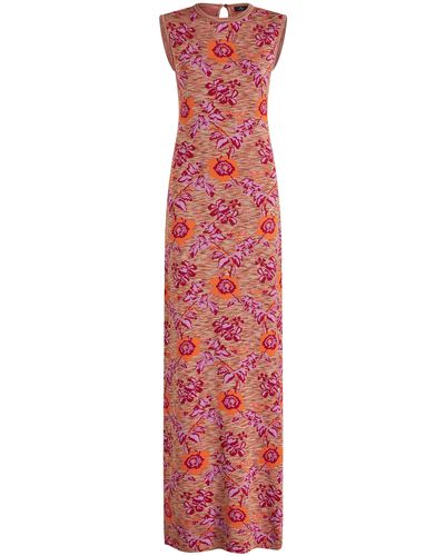 Etro Floral-knit Maxi Dress - Red
