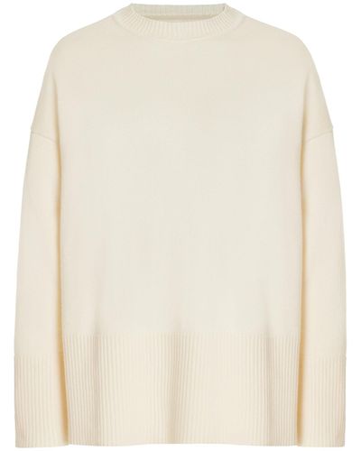 Brandon Maxwell Leia Silk-cashmere Sweater - White