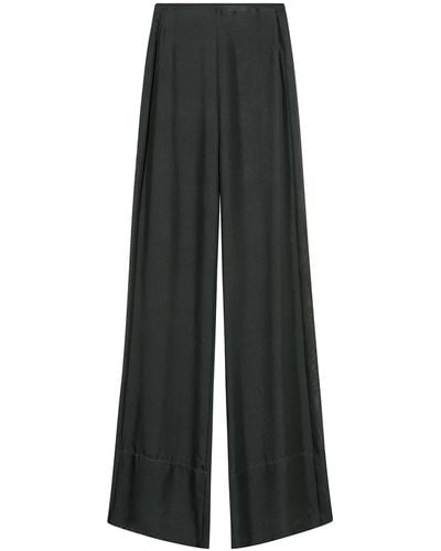 St. Agni Sheer Silk Gauze Trousers - Black