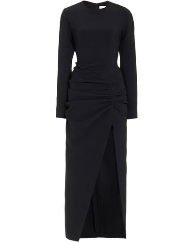 Carolina Herrera Stretch Crepe Midi Dress - Black