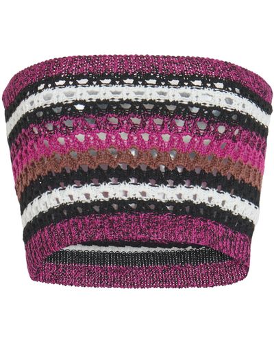 Valentino Garavani Knit Cotton Crop Top - Multicolor