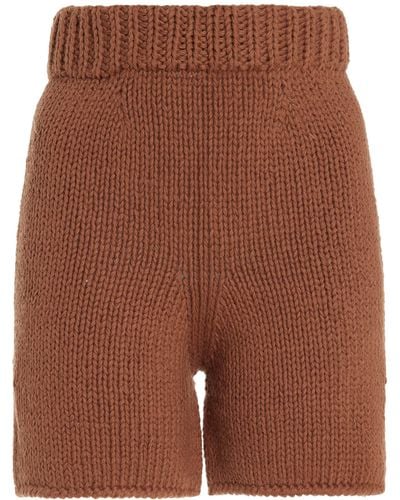Nia Thomas Paulo Knit-cotton Shorts - Brown