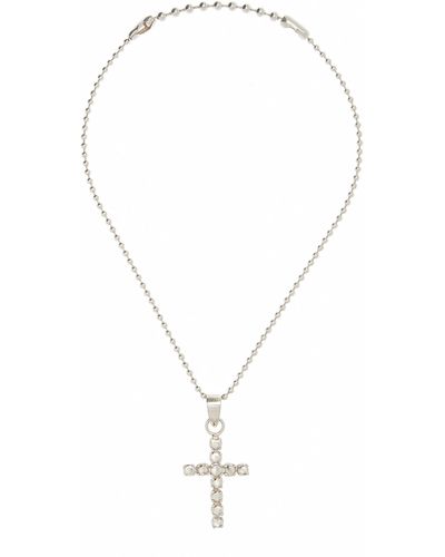 Martine Ali Stone Sterling Silver Cross Necklace - Blue