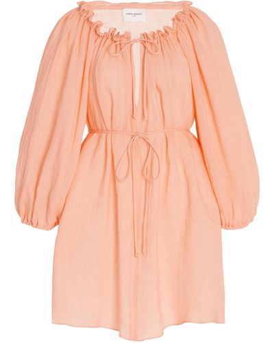 Three Graces London Sorrell Linen-blend Mini Dress - Pink