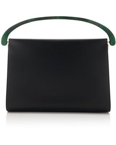 Dries Van Noten Leather Top Handle Bag - Black