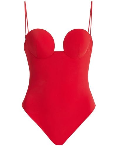 Magda Butrym Bustier One-piece Swimsuit - Red