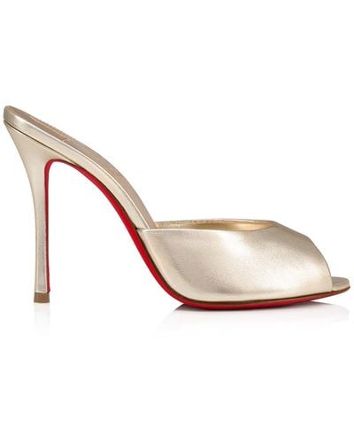 Christian Louboutin Me Dolly 100mm Metallic Leather Mules