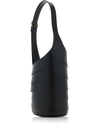 Alaïa Small Babel Leather Shoulder Bag - Black