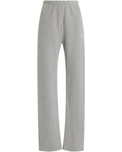 ÉTERNE Cotton-modal Terry Straight-leg Sweatpants - Grey