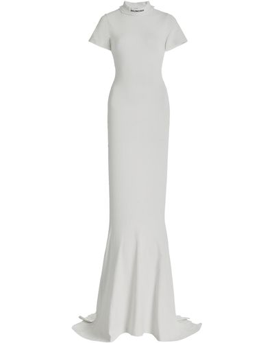 Balenciaga Stretch-cotton Maxi T-shirt Dress - White