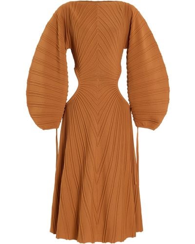 Cult Gaia Simena Cutout Knit Midi Dress - Brown
