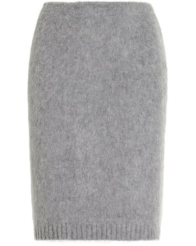 Prada Cashmere Mini Skirt - Gray
