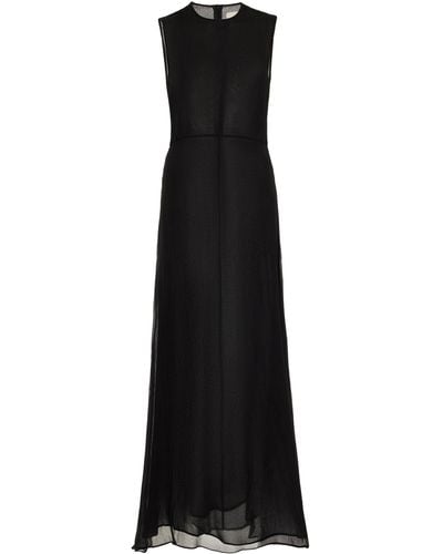 Albus Lumen Nina Silk Chiffon Maxi Dress - Black