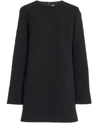 Jonathan Simkhai Joisian Button-detailed Crepe Mini Dress - Black