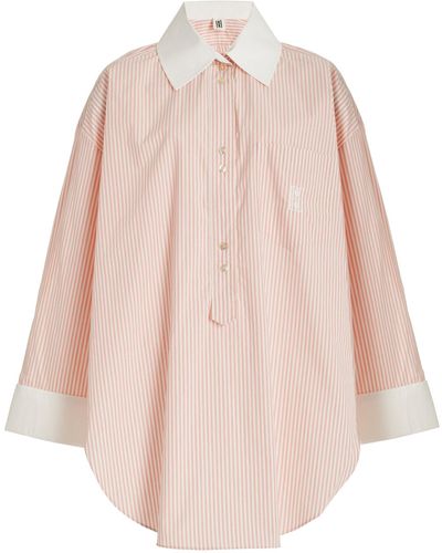 By Malene Birger Maye Striped Cotton Tunic Top - Pink