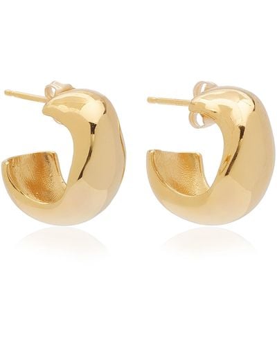 AGMES Celia Small Gold Vermeil Hoop Earrings - Metallic